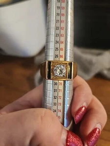 Goldfarbener Herrenring Größe 12 - Bild 1 von 5
