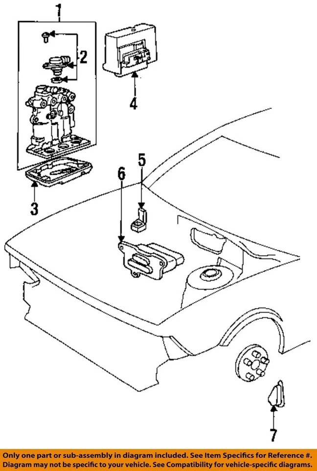 Módulo de control ABS usado se adapta a: Chevrolet Cavalier 1994 ABS LH firewall grado A Foto 1 de 2