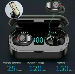 Bluetooth TWS F9 Earbuds iPhone Android Power Bank 3500 - Picture 1 of 10