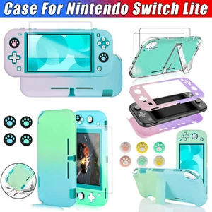 Hard Case Cover Shell+Screen Protector+Thumb Grip Caps For Nintendo Switch Lite - Picture 1 of 16