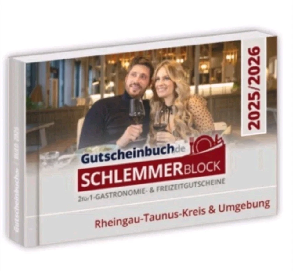 Rüd Gutscheinbuch Schlemmerblock Rheingau Taunus Kreis 2025 2026 Nagelneu  - Bild 1 von 1