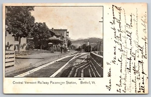 Central Vermont Railway Passenger Station Bethel Vermont VT Railroad Depot 1906 - Picture 1 of 2