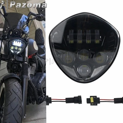 60W IP67 Hi/Low Headlamp For Victory Cross Country 8Ball Tour Hammer Magnum Ness - Image 1 of 4