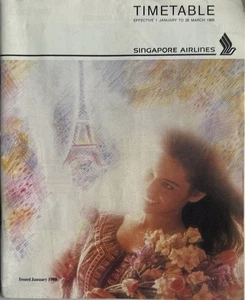 Singapore Airlines Timetable Jan 1998 - Picture 1 of 1