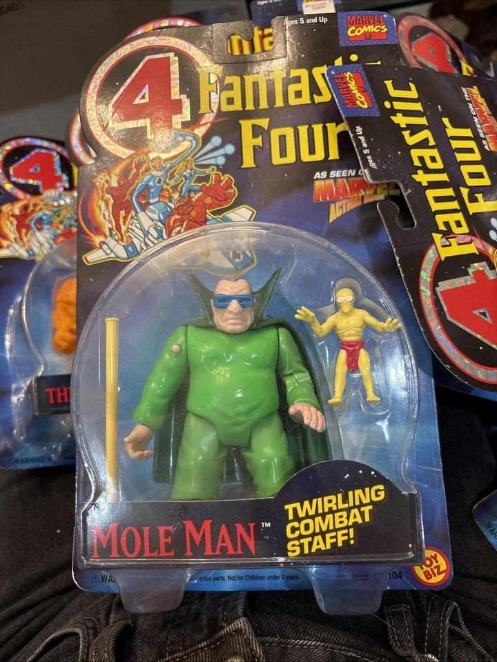 Figura de acción Fantastic Four Mole Man sellada 1994Toybiz Marvel Comics nueva en caja Foto 1 de 4
