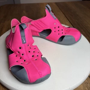 Nike Youth Sunray Protect 2 (TD) Hyper Pink Girl's Sandals - Size 3Y - Picture 1 of 16
