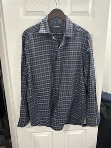 Johnston & Murphy Button Up Shirt flannel large - Picture 1 of 4