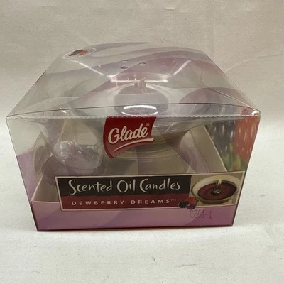 Новые ароматические масляные свечи Glade Dewberry Dreams — стеклянный держатель с 2 заправками - Изображение 1 из 3
