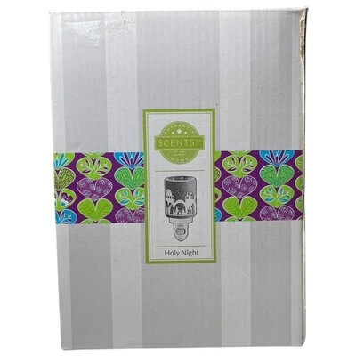 Scentsy Holy Night Plug In Mini Wax Warmer Retired Nativity Christmas Blue - Image 1 of 4
