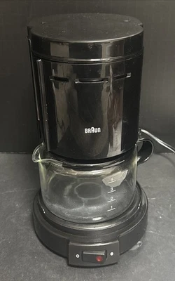 Braun Aromaster 4 Cup Black Coffee Maker Filter KF12B 3075 Tested - Image 1 of 4