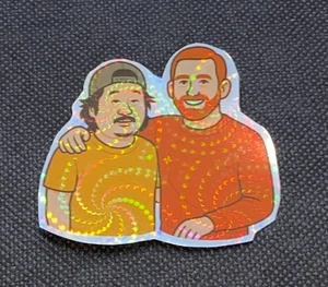 Bobby Lee und Andrew Santino Bad Friends Podcast Custom Holo Sticker Retro - Bild 1 von 3