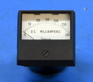 Simpson Century 2-1/2", 0-300 Milliamperes DC, Panel Meter, Mod 2122, Cat 17442 - Picture 1 of 7