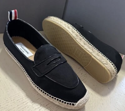 NUEVO EN CAJA Thom Browne Hombres Penny Alpargata Mocasines Zapatos Negro 9 EE. UU./42 UE España Foto 1 de 4