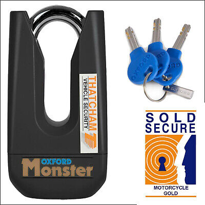 Oxford OF32M Monster Security Strong Motorcyle Bike Hardened Disc Lock 11mm • 50.58€