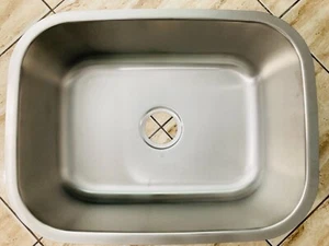 23" x 18" x 9" Stainless S U/M Rectangular Single Bowl Kitchen/Laundry/Bar Sink - Picture 1 of 8