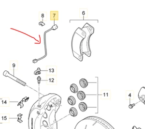 New Genuine Porsche Panamera 970 Cayenne Brake Pad Wear Wire Indicator Sensor - Picture 1 of 4