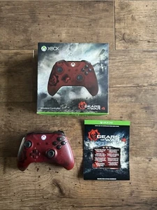 Microsoft Xbox One Red Gears of War 4 Omen Limited Edition Controller, Box & DLC - Picture 1 of 14