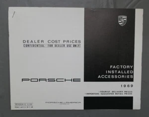 1969 Porsche Factory Installed Accessories Brochure Confidential Dealer Prices - Bild 1 von 10