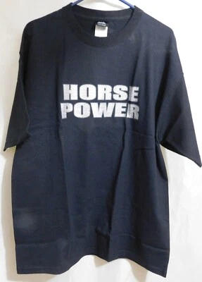 Horse Power T 恤马术爱好者 42 英寸胸部图形元素品牌印花 — 第 1/2 张图片