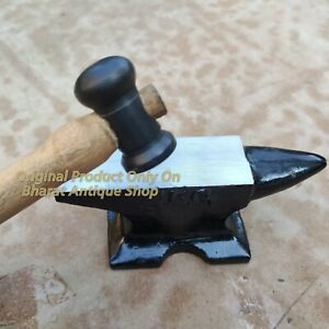 Set Of Mini Hammer Wooden Handle Iron Anvil Useful jewellery Making Tool