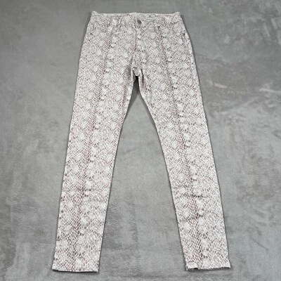 Pantalones AG Adriano Goldschmied para mujer talla 28 R blancos piel de serpiente algodón elástico EE. UU. Foto 1 de 4