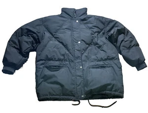 First Down Duck Down Jacket Large Black Full Zip Puffer - Picture 1 of 15