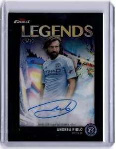 Andrea Pirlo 2024 Topps Finest MLS Legends Black Refractor Auto #06/10 NYCFC - Bild 1 von 2