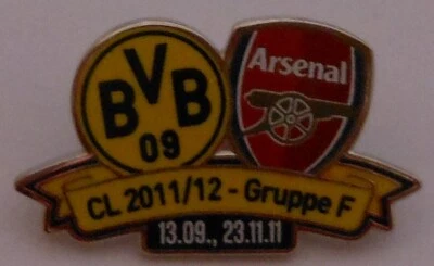 Borussia Dortmund Pin Anstecker Champions League 2011 Arsenal London FC #FP70 - Bild 1 von 2