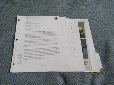 2004 BMW M3 COUPE / CONVERTIBLE PRESS MEDIA NEWS RELEASE SHEETS SET W PHOTOS Foto 1 de 3