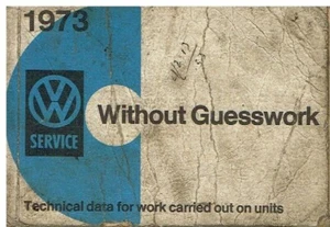 VW BEETLE TRANSPORTER T1 1500 T2 1600 1700 T3 411 1965-73 TECHNICAL DATA BOOKLET - Picture 1 of 1
