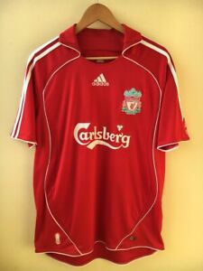Liverpool 2007 2008 Adidas home football shirt soccer jersey red 053327 Size M