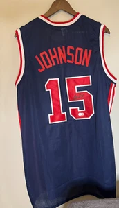MENS MAGIC JOHNSON USA BASKETBALL JERSEY autographed witnessed by Becket - Picture 1 of 3