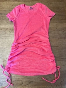 Vestido ROSA Victoria's Secret Rosa GRANDE Playa Terry Lado Fruncido Mangas Cortas - Imagen 1 de 2