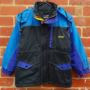 Vintage 90s HUSKI Womens / Youth Zip Puffer Ski Hoodie Jacket Size 10 Patagonia - Picture 1 of 7