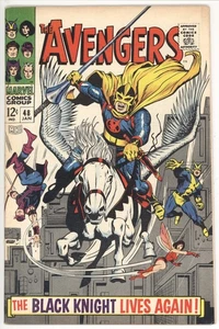 AVENGERS 48 EN MUY BUEN ESTADO/BUEN/5.0 - ¡Sólido 1er Caballero Negro nuevo! - Imagen 1 de 2