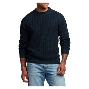 Line of Trade Norfolk dunkelblau Waffel Strick Pullover Herren Größe Large - Bild 1 von 8