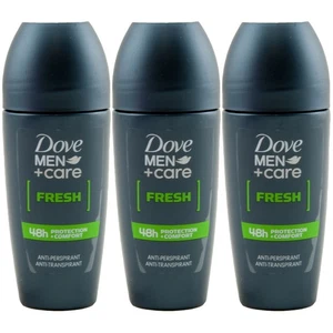 Dove Men Deo Roll On Fresh 3 X 50ml 48H Protection Anti-perspirant Deodorant - Picture 1 of 2