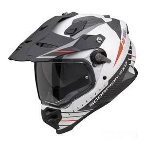 Scorpion Motorcycle Helmets - ADF-9000 FEAT WHT/BLK/RED 2XL - Picture 1 of 1