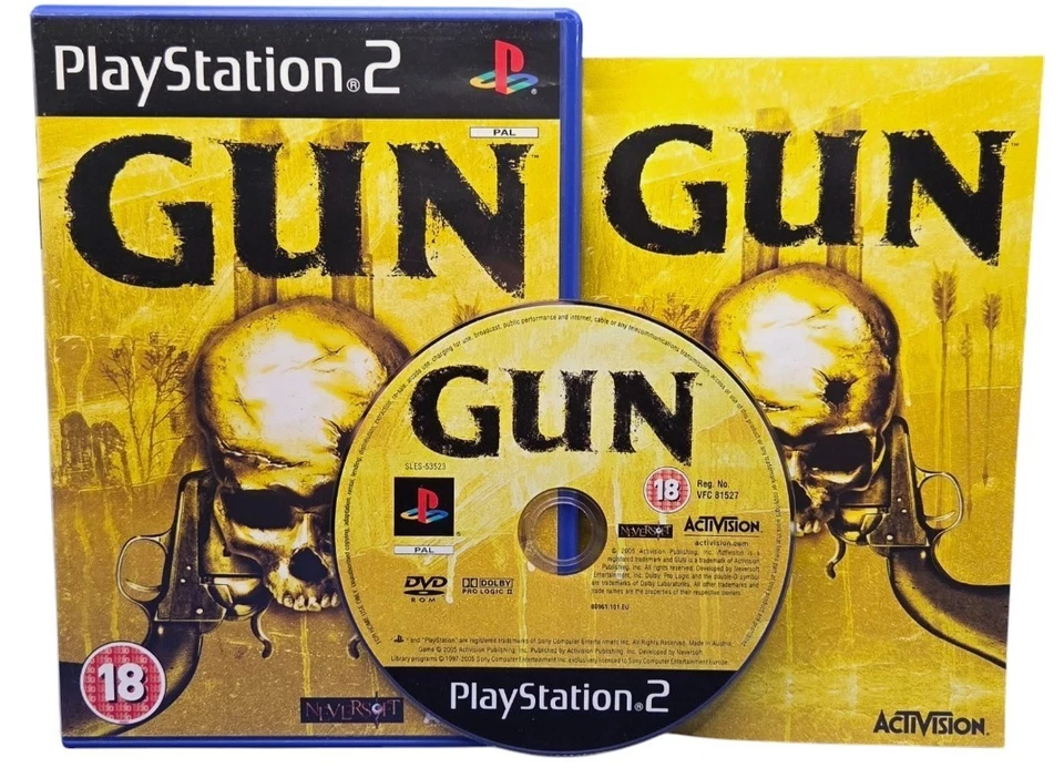GUN PS2 PAL UK EXCELLENT Condition WILD WEST Western Game With Manual - Image 1 of 4