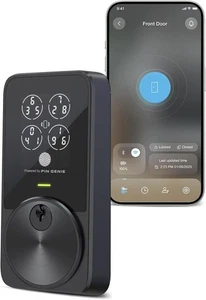 Lockly PIN Genie Pro Zeno Series Smart Lock, Apple Home, Alexa, Google, WiFi - Imagen 1 de 16