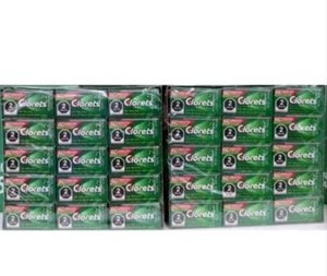 2X Clorets Mint Flavored Gum ( goma chicle ) 2 Boxes Of 60 Packets Ea -Free Ship - Picture 1 of 1