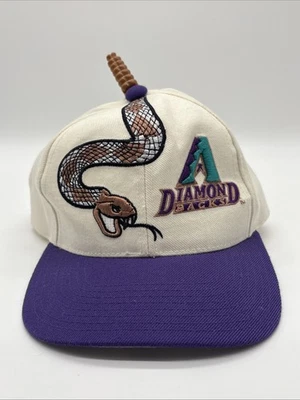 VTG ARIZONA DIAMONDBACKS DREW PEARSON Rattle Head Rare SNAPBACK HAT CAP HTF - Image 1 of 4