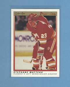 1990-91 O-Pee-Chee Premier - #68 - Stephane Matteau - RC - Calgary Flames
