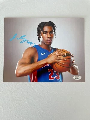 Jaden Ivey Signed Autographed Detroit Pistons 8x10 Draft Photo PSA/DNA COA - Image 1 of 2
