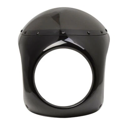 7" Motorcycle Cafe Racer Headlight Lamp Fairing Windshield Fit For Honda Suzuki - Imagem 1 de 4