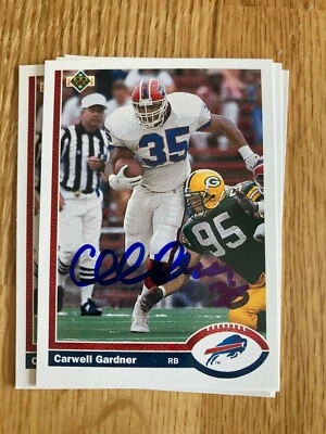 Buffalo Bills Carwell Gardner signed 1991 Upper Deck Card - Image 1 of 2