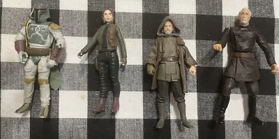 Star Wars Lot Count Dooku Luke Skywalker Jyn Erso Boba Fett Action Figure Hasbro - Image 1 of 4