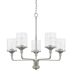 HomePlace by Capital Lighting Colton 5 Light Chandelier Nickel - 428851BN-451 - Picture 1 of 1