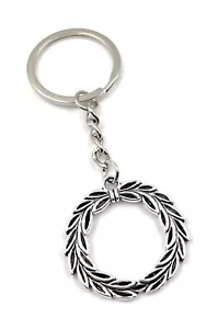 Schlüsselanhänger Lorbeerkranz Kranz Ranke Silber Metall Anhänger Charm - Bild 1 von 5