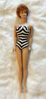 Vintage 1961 Bubblecut Barbie #850 Titan Hair & Striped Swimsuit